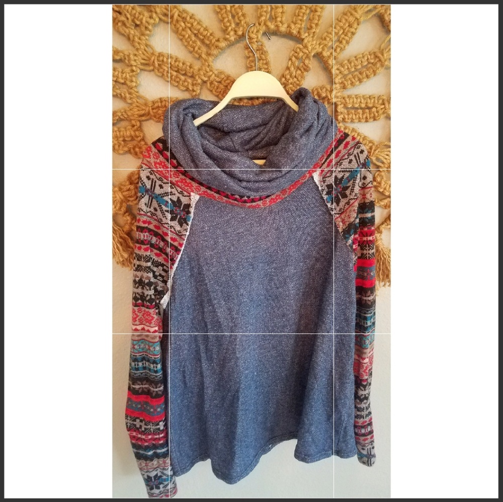 Filly flair cowl neck fall winter top